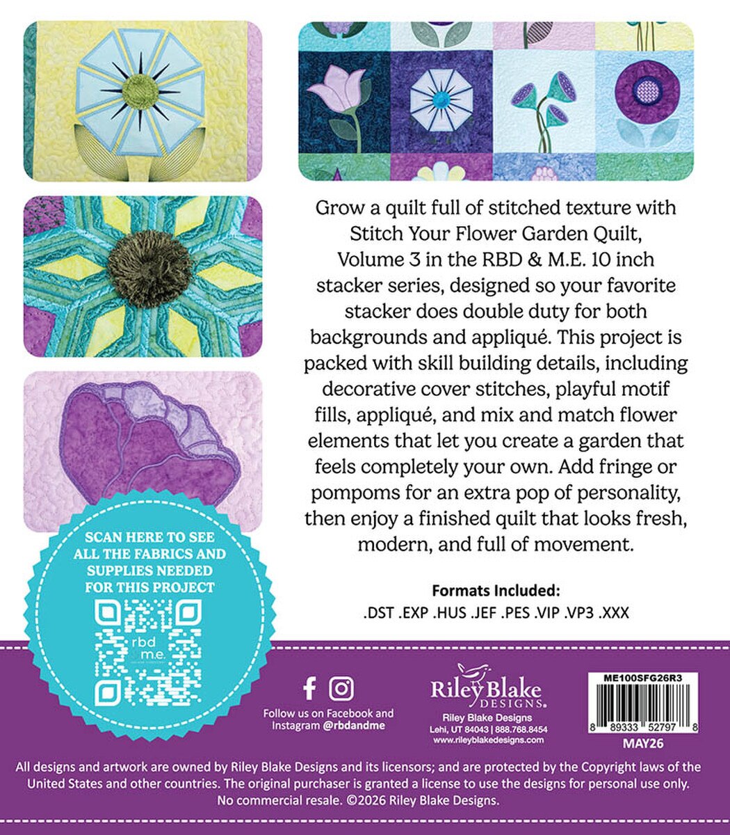 Machine Embroidery Stitch Your Flower Garden