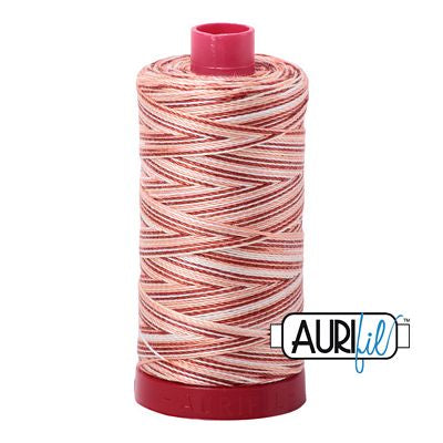 Aurifil Mako Cotton Embroidery Thread 50wt 1422yds Variegated RUST MULTICOLOR