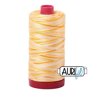 Aurifil Mako Cotton Embroidery Thread 50wt 1422yds Variegated Yellow & Orange