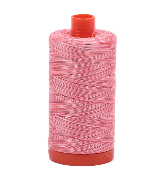Aurifil Mako Cotton Embroidery Thread 50wt 1422yds Variegated Pink Flamingo