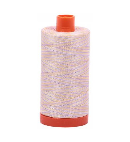 Aurifil Mako Cotton Embroidery Thread 50wt 1422yds Variegated Pink & Yellow