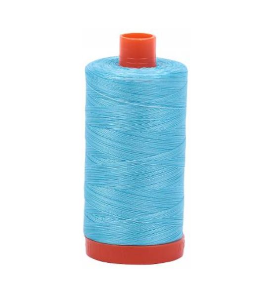 Aurifil Mako Cotton Embroidery Thread 50wt 1422yds Variegated Blue