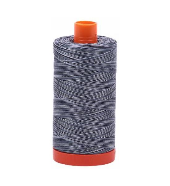 Aurifil Mako Cotton Embroidery Thread 50wt 1422yds Variegated Black