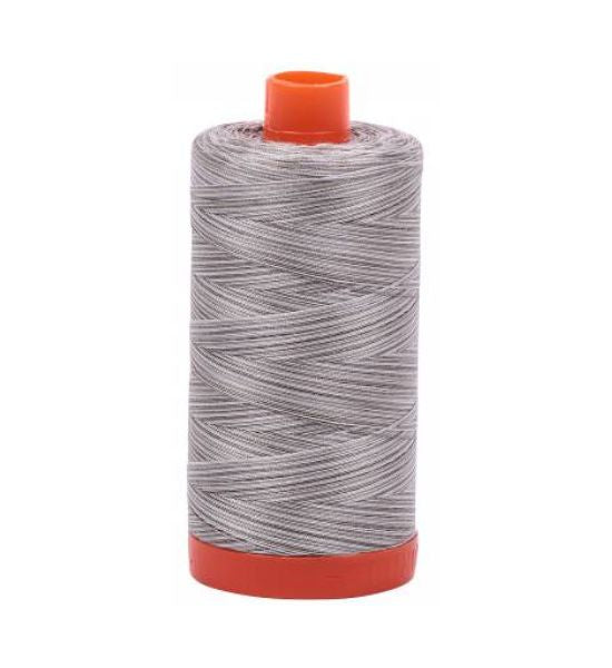 Aurifil Mako Cotton Embroidery Thread Variegated 50wt 1422yds Gray & White