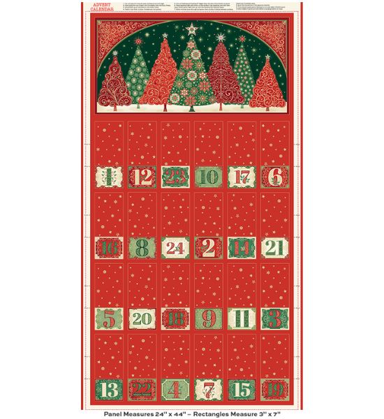 Makower UK Adorn Advent Calendar Panel