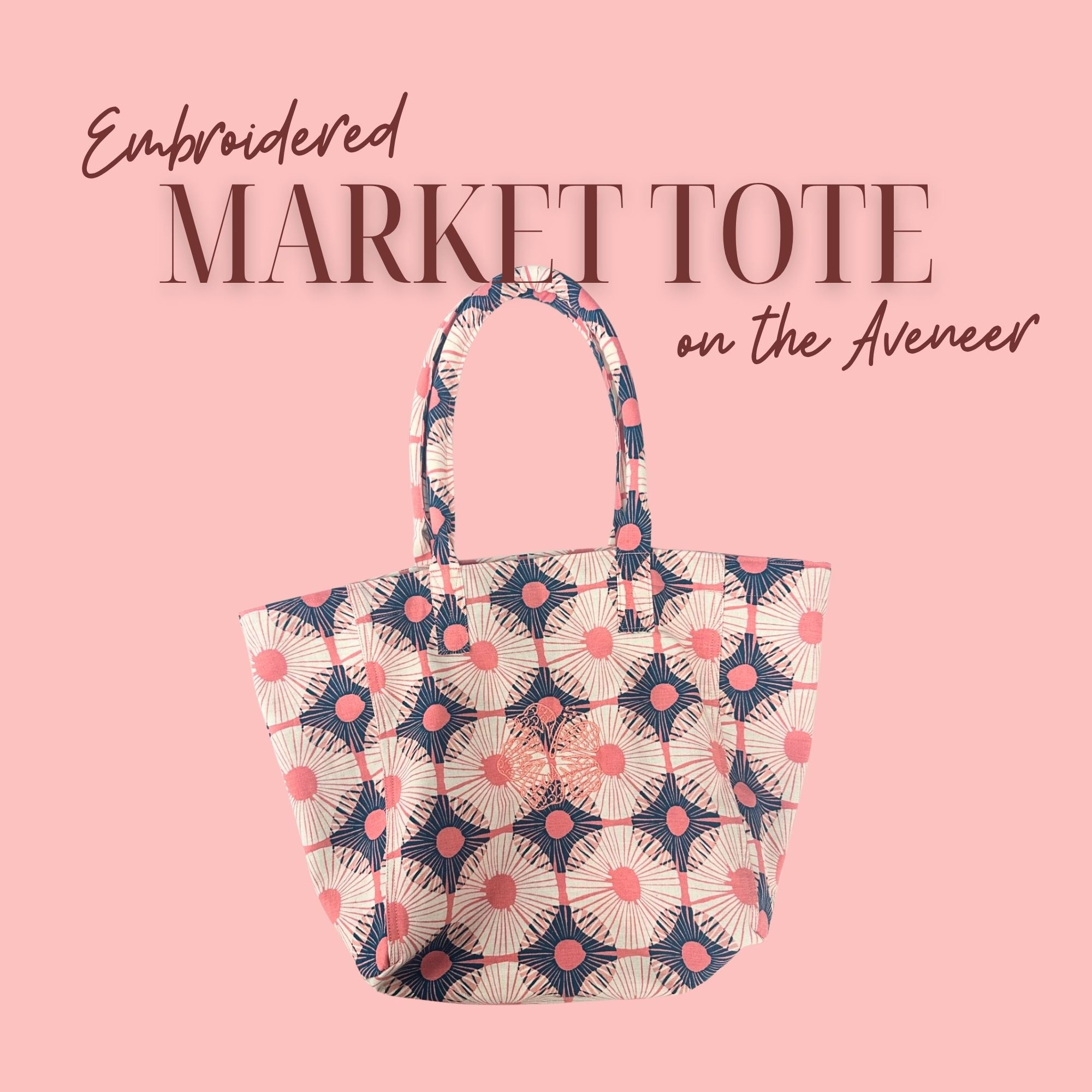 Embroidered Market Tote on the Aveneer 7/24/26 9:30a-4p