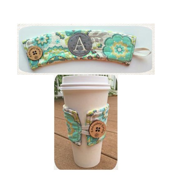 Monogram Coffee Cup Sleeves USB Design