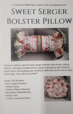 SWEET SERGER BOLSTER PILLOW PATTERN