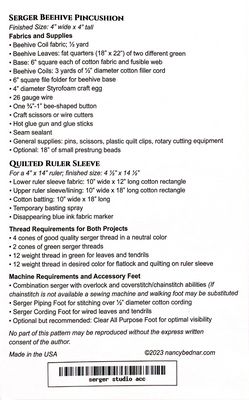SERGER STUDIO ACCESSORIES PATTERN