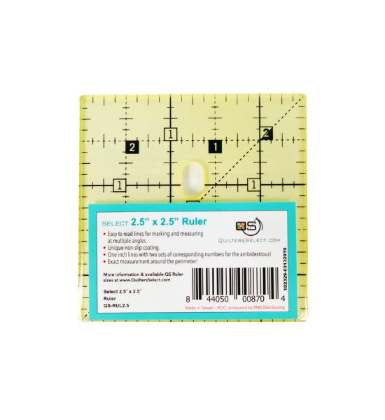 Non-Slip Ruler 2-1/2in x 2-1/2in
