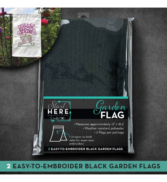 OESD Garden Flag - Black 2 Pack