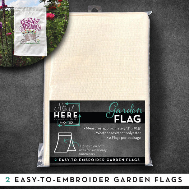OESD GARDEN FLAG 12X18" 2/PK"