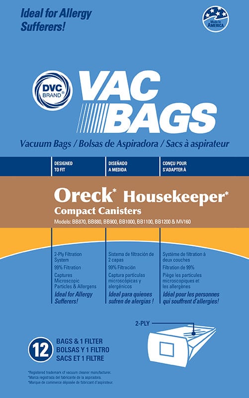 DVC Oreck BB/Housekeeper 2-PLY 12+1Pk