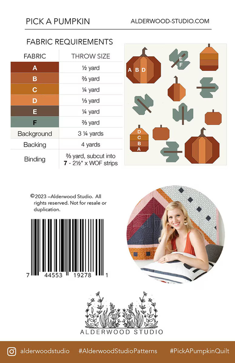 Pick a Pumpkin Quilt Pattern