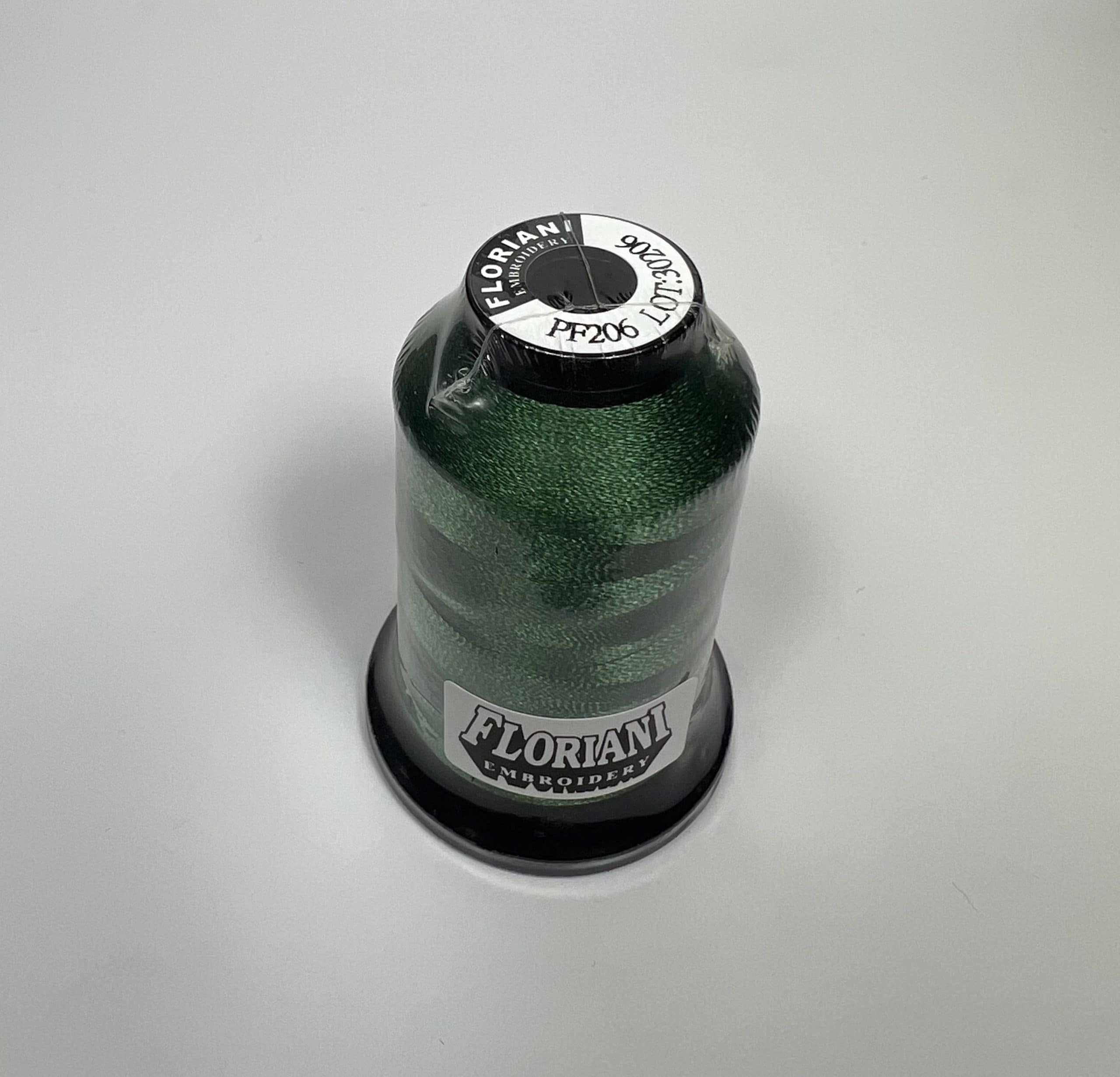 PF0206 - Floriani Embroidery Thread, 1,100yd Spool, Wreath Green