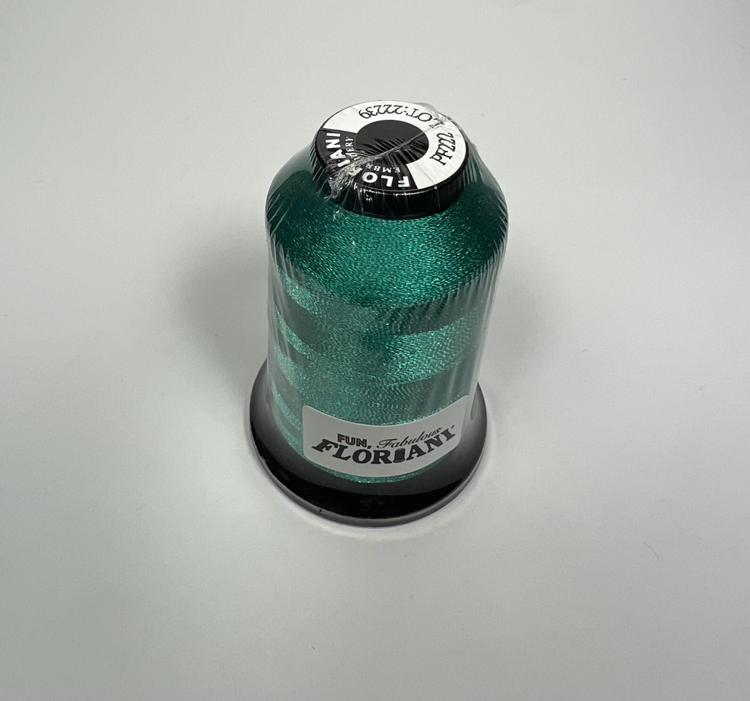 PF0222 - Floriani Embroidery Thread, 1,100yd Spool, Teal