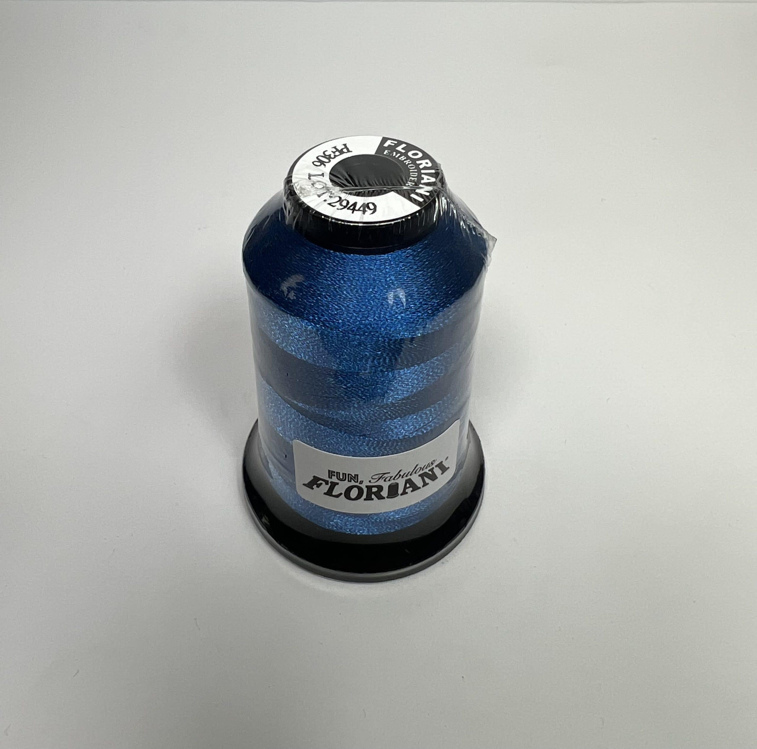 PF0306 - Floriani Embroidery Thread, 1,100yd Spool, Imperial Blue