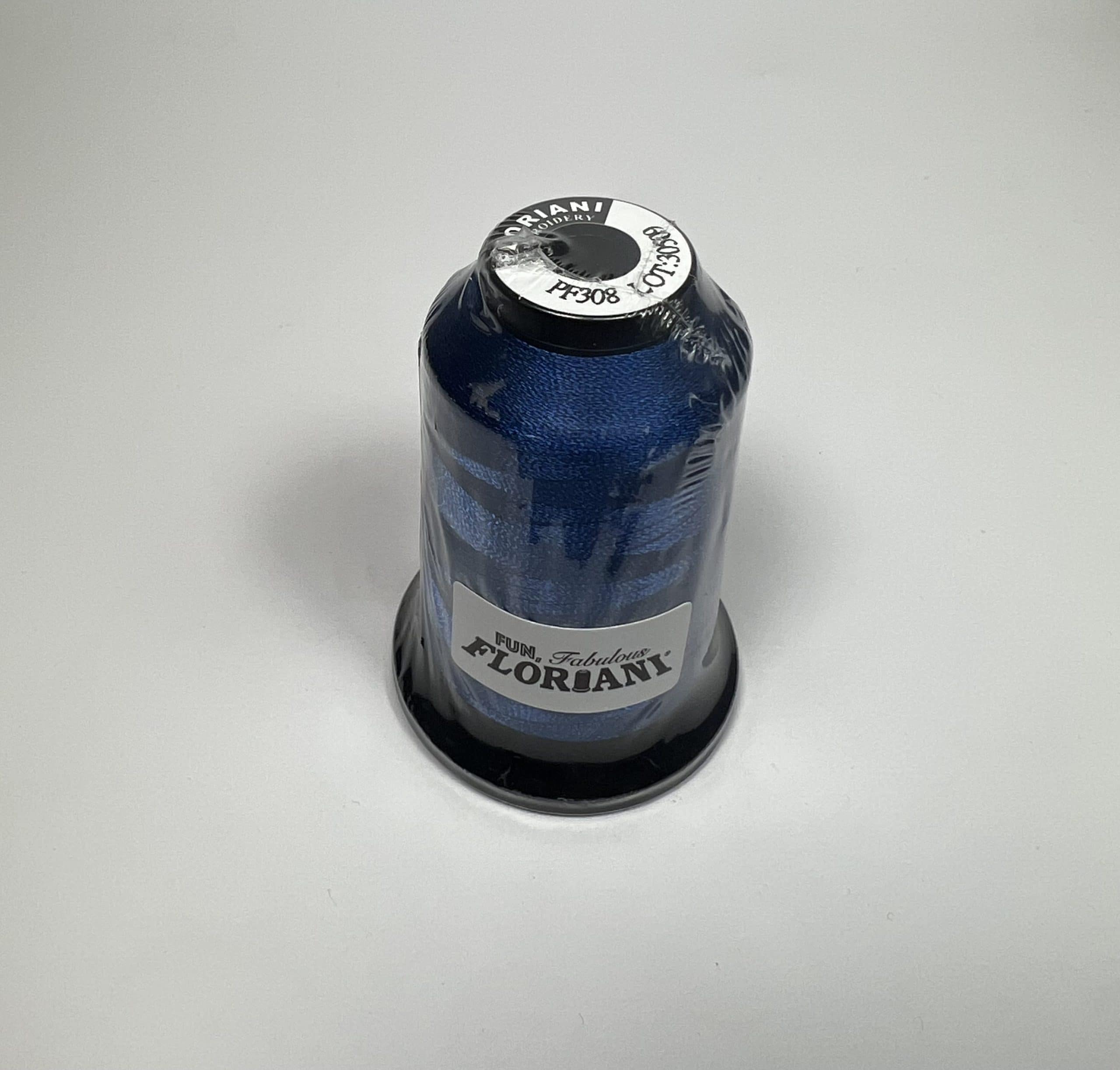 PF0308 - Floriani Embroidery Thread, 1,100yd Spool, Dark Blue