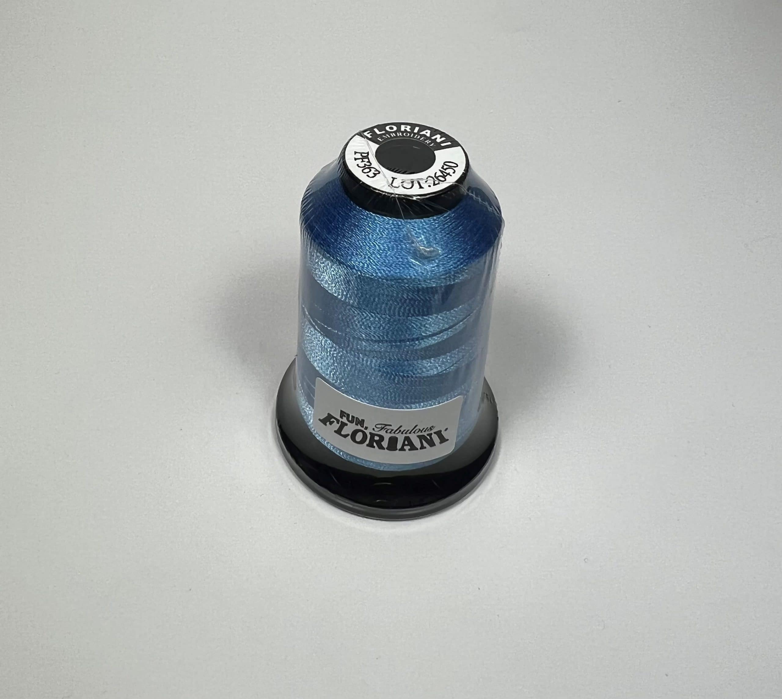 PF0363 - Floriani Embroidery Thread, 1,100yd Spool, Twinkle Blue
