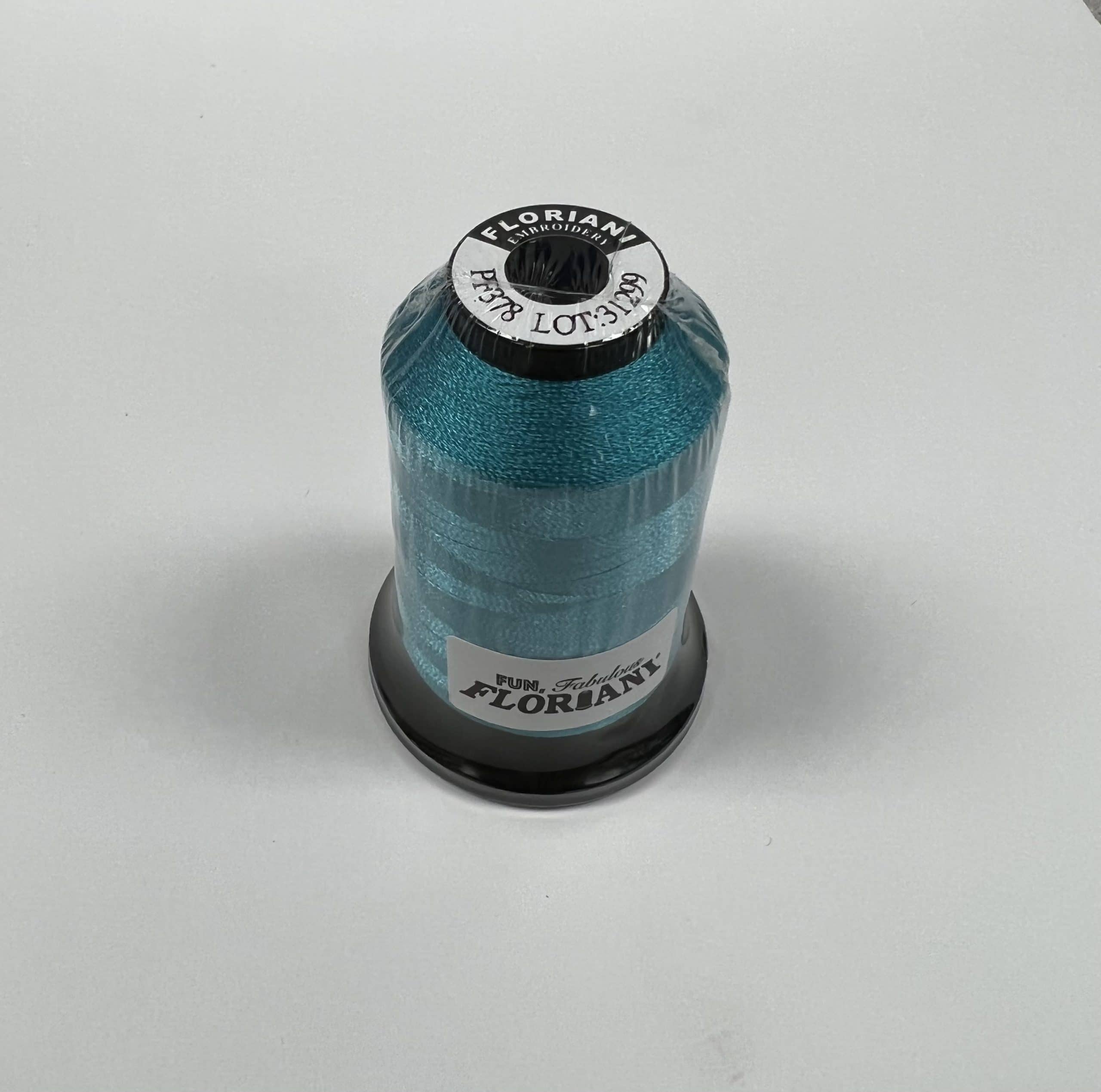 PF0378 - Floriani Embroidery Thread, 1,100yd Spool, Deep Sea Turquoise