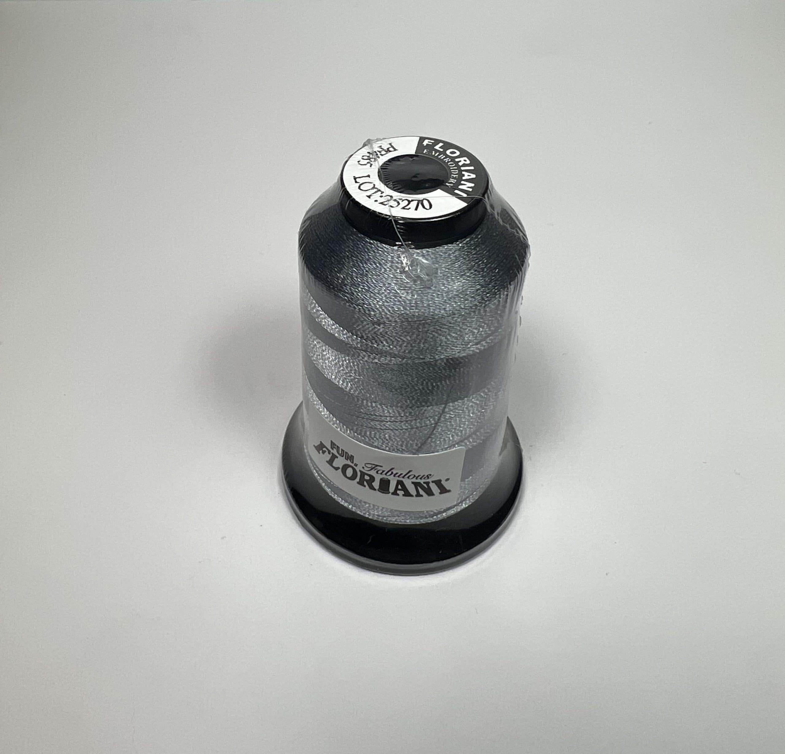 PF0485 - Floriani Embroidery Thread, 1,100yd Spool, Gray
