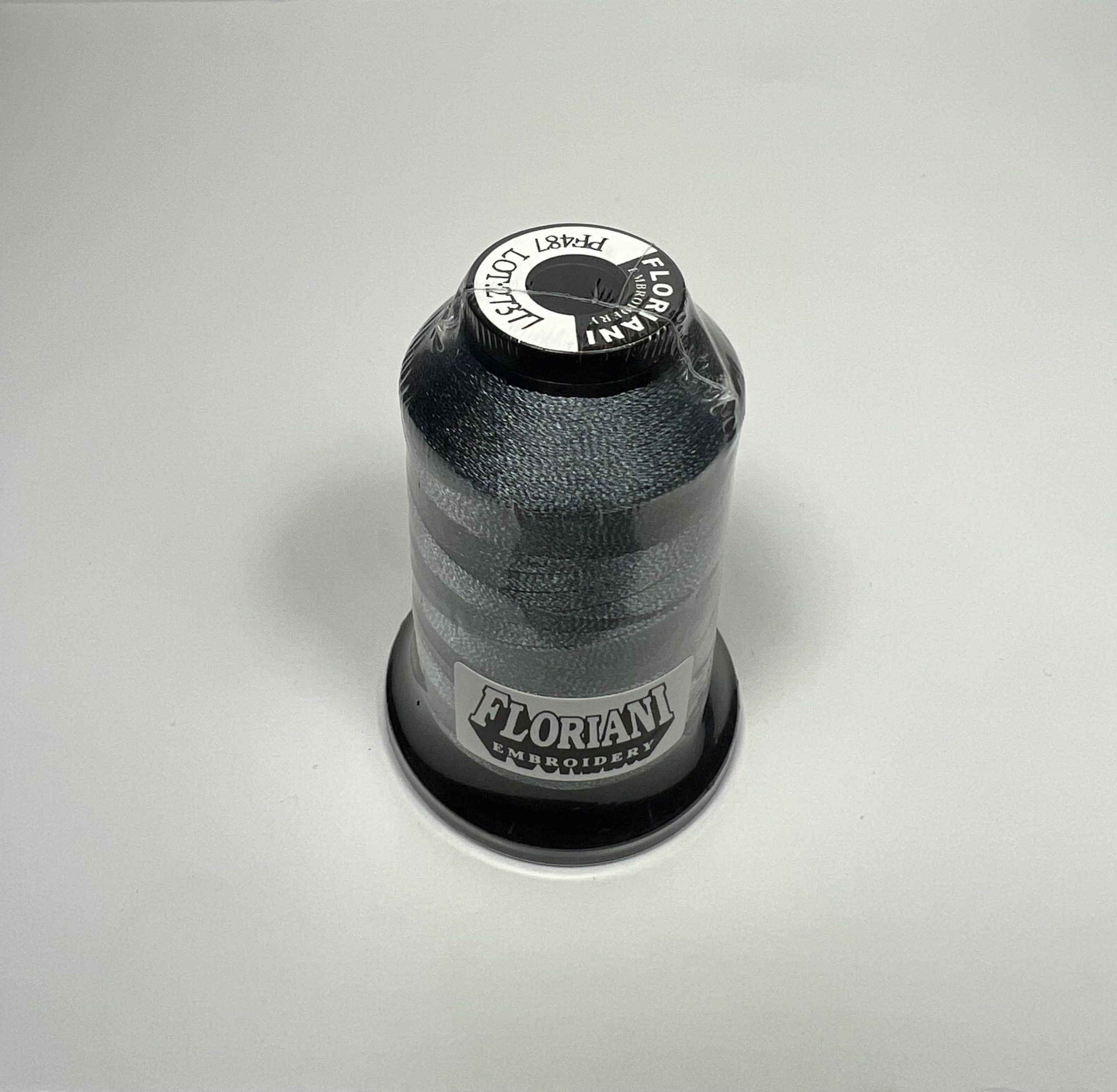 PF0487 - Floriani Embroidery Thread, 1,100yd Spool, Gun Metal Gray