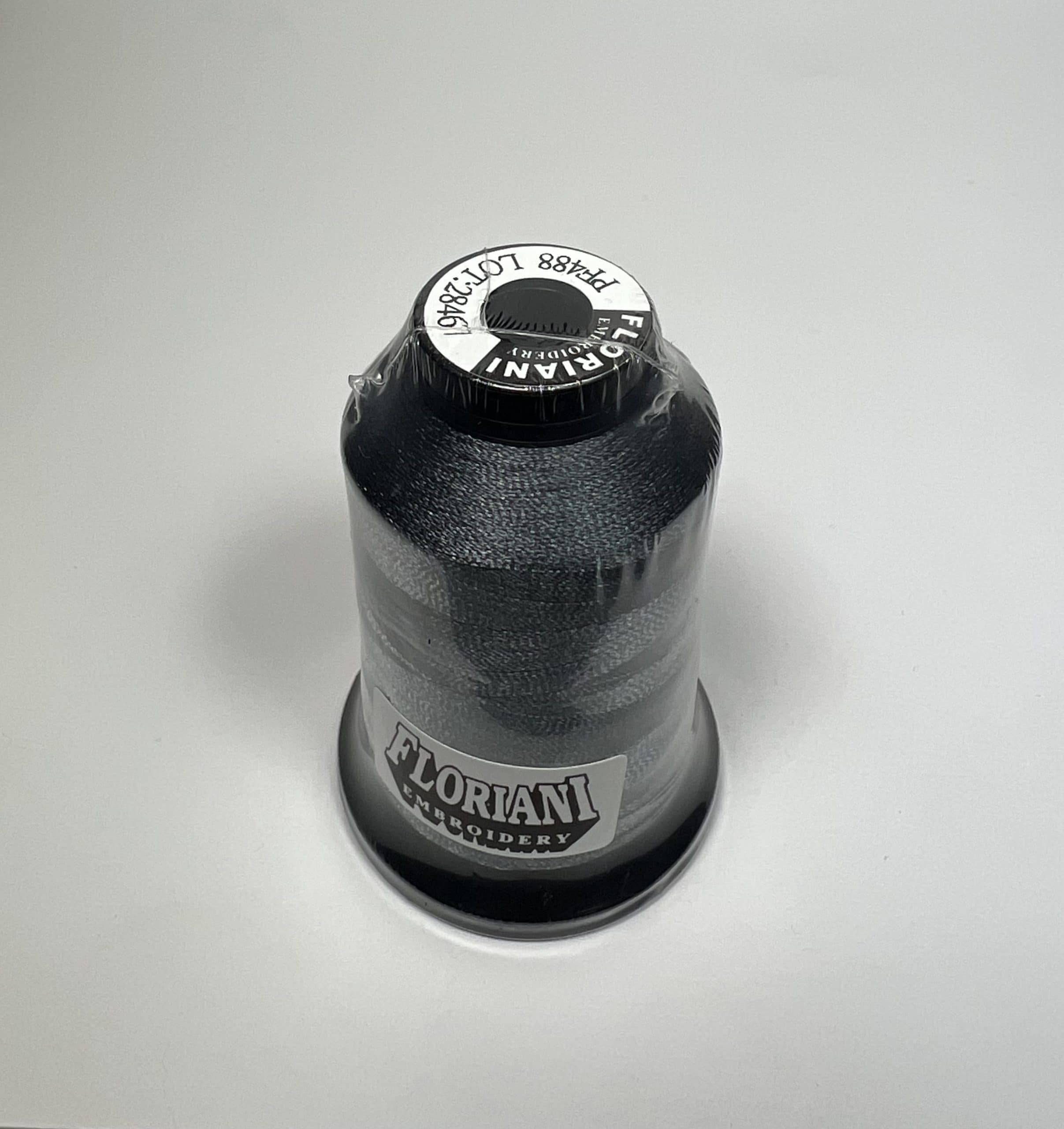 PF0488 - Floriani Embroidery Thread, 1,100yd Spool, Dark Gray