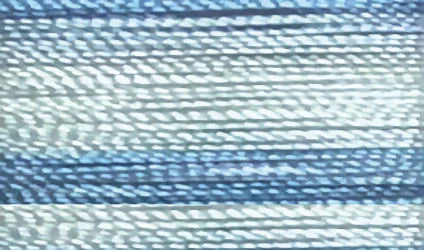 Floriani Variegated Embroidery Thread, Baby Blue Stripe, 1,100yd spool