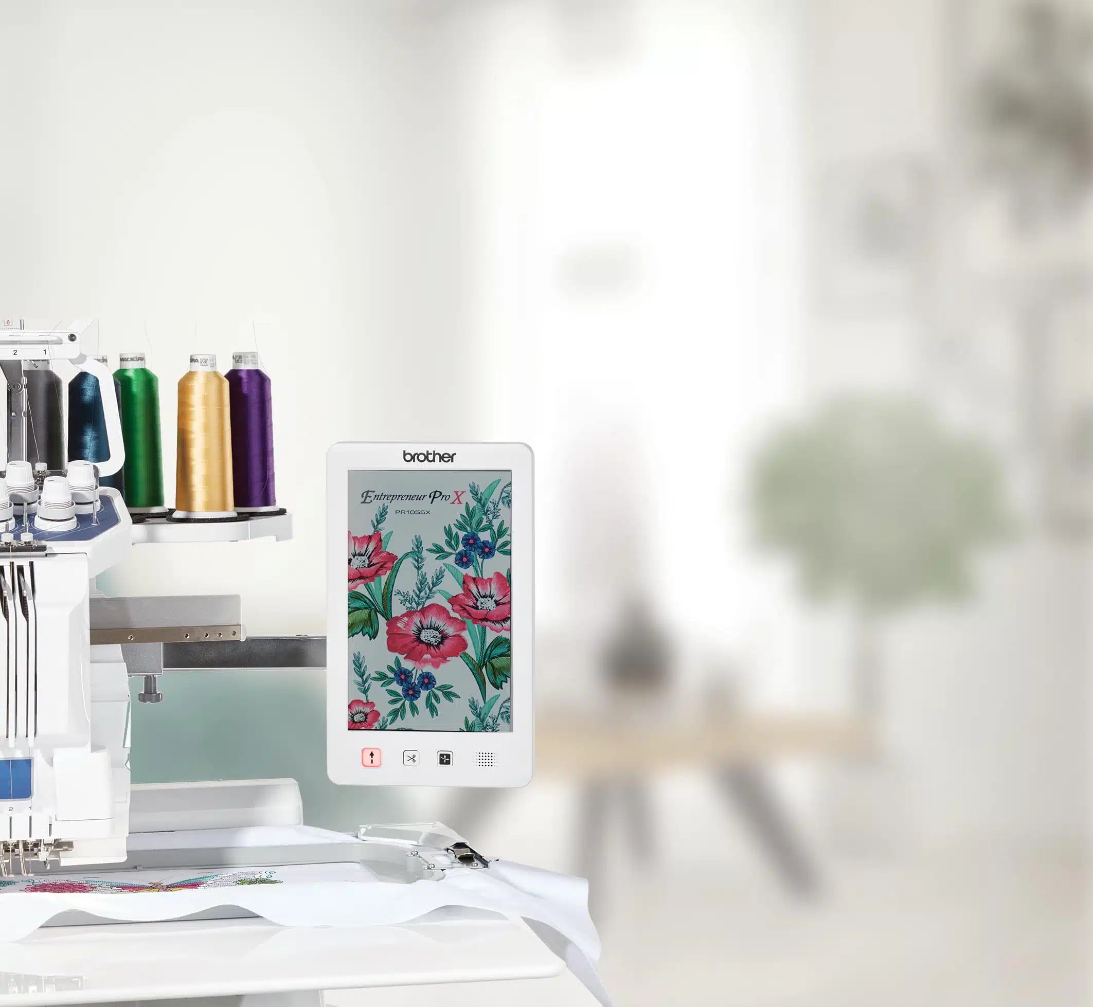 PR1055X 10 Needle Home Embroidery Machine