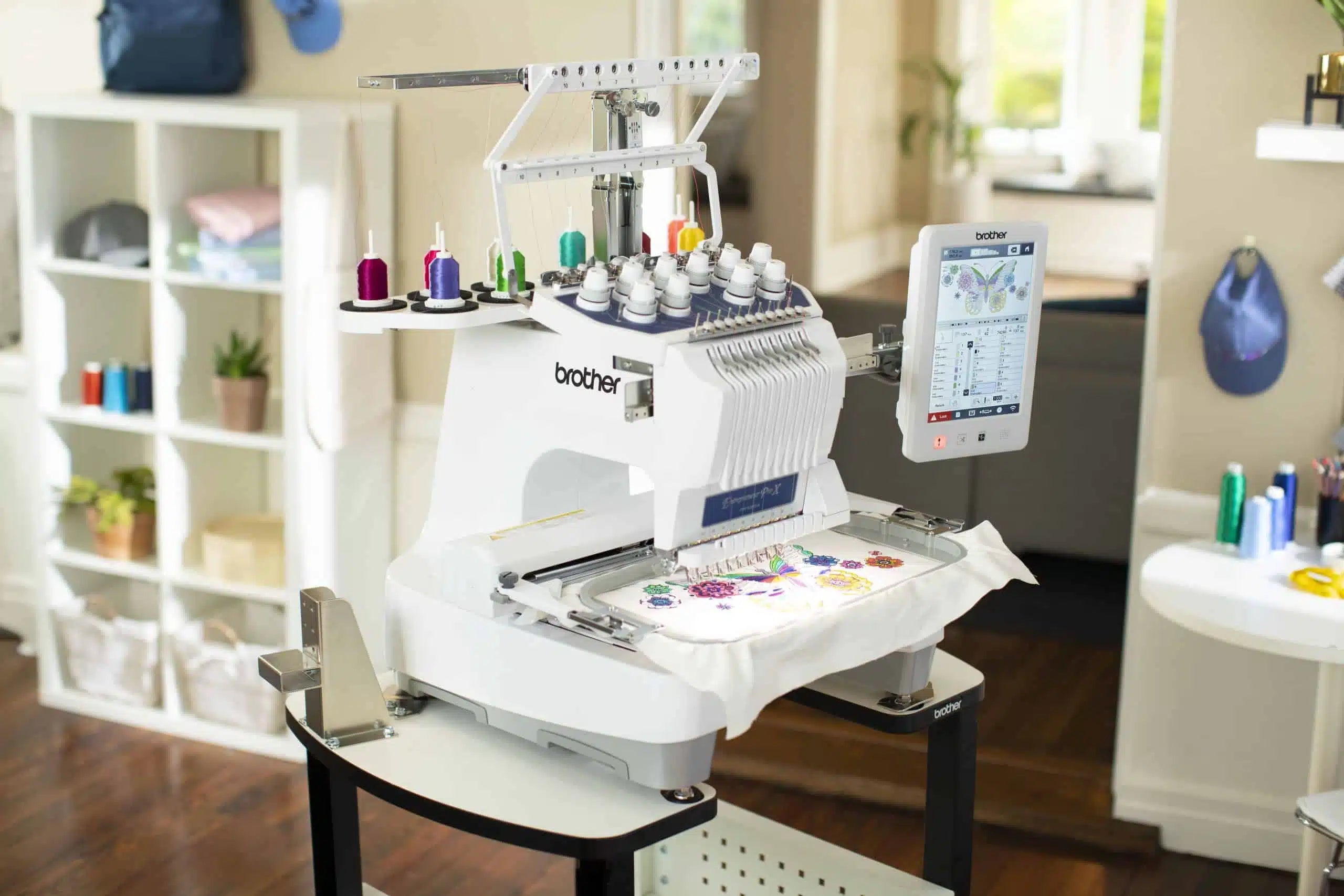 PR1055X 10 Needle Home Embroidery Machine