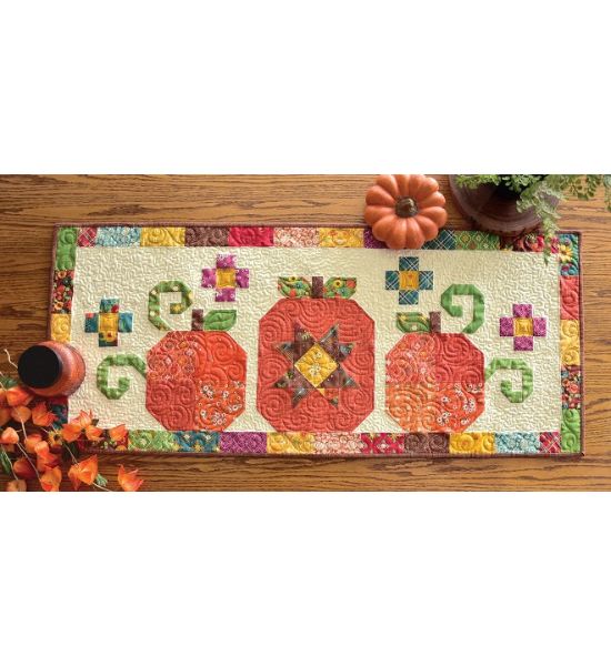 Pumpkin Trio Table Runner Kit by Anka’s Treasures