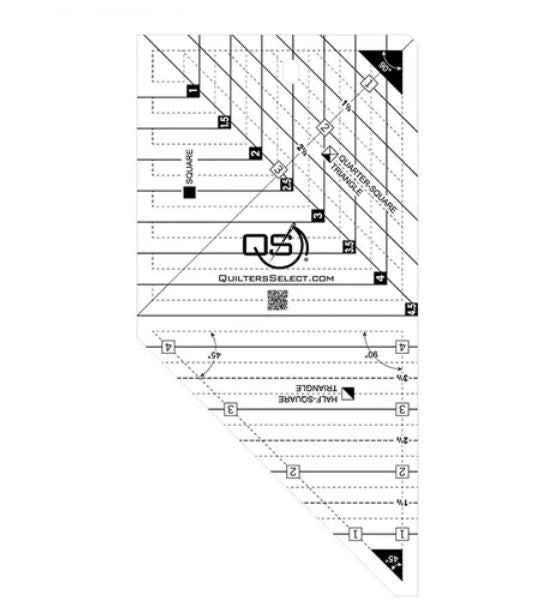 Quilter's Select 3-in-1 Mini Combo Quilting Ruler