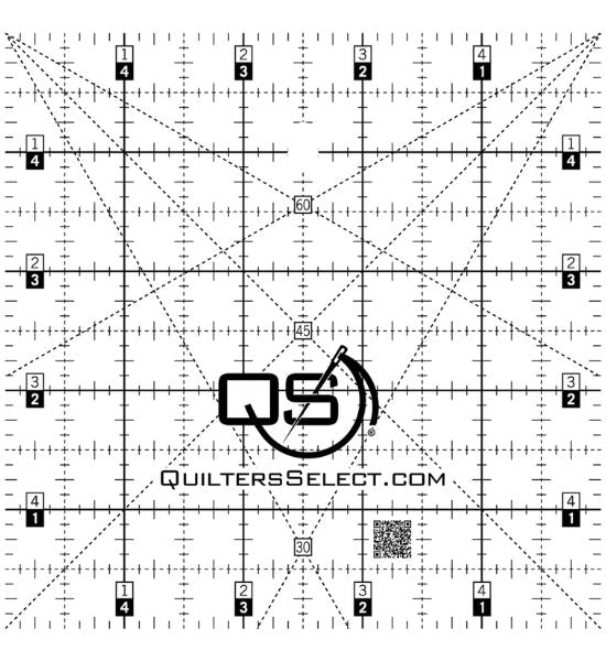 Quilter's Select 5" x 5" Crystal Non-Slip Ruler