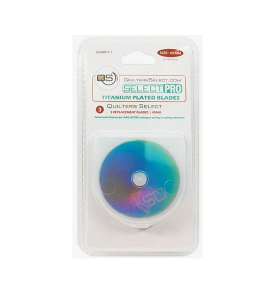 Quilter's Select Pro Titanium 45mm Rotary Blade Replacement – 3 Pack