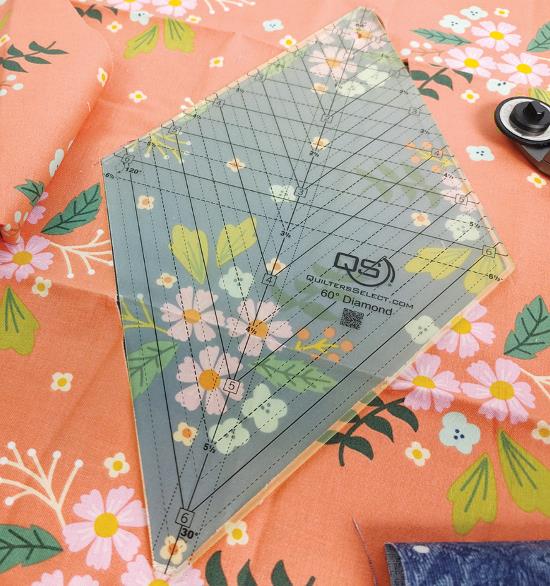 Quilters Select 60 Degree Diamond Non-Slip Ruler - 12.5"
