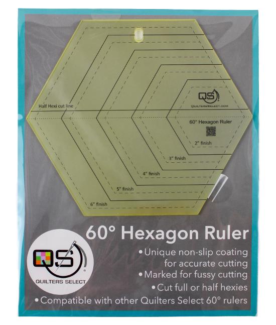 Quilters Select 60 Degree Hexagon Non-Slip Ruler