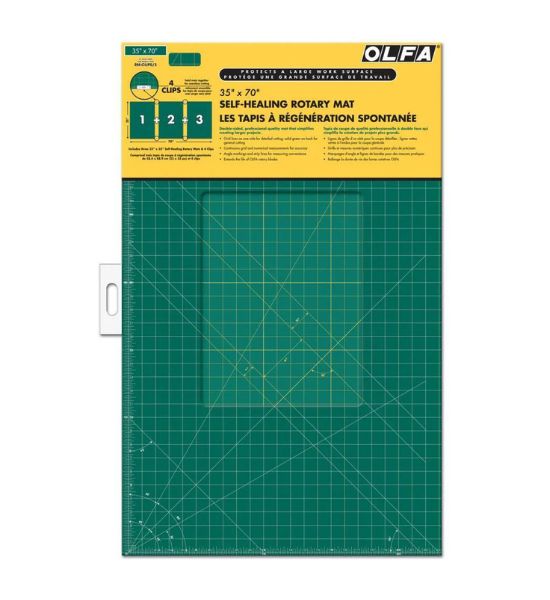 CONTINUOS GRID ROTARY MAT SET 35INX70IN GREEN