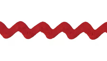 3/8in Cotton Ric Rac 27.5 yds Red