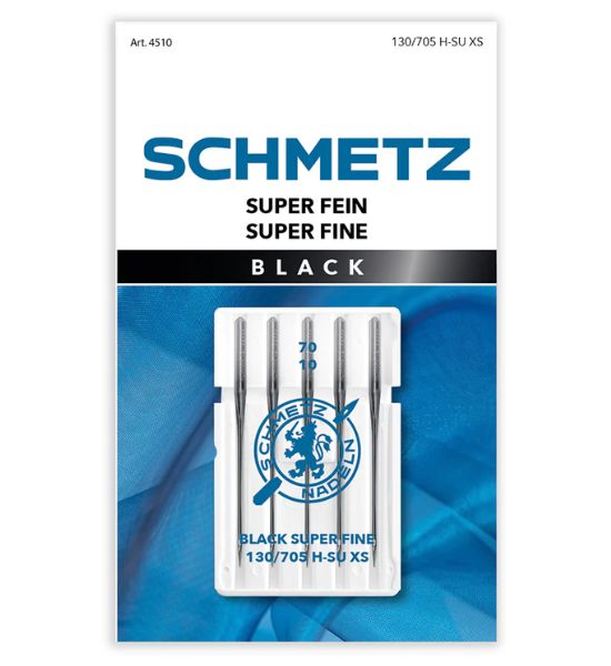 SCHMETZ Black Super Fine Needles – Size 70/10 5 Pack