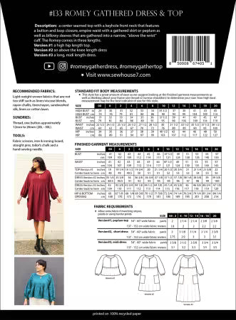 Sew House Seven Romey Dress & Top