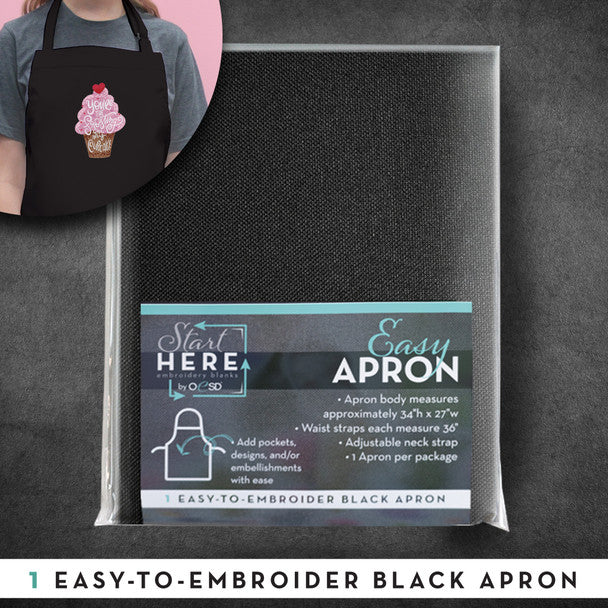 OESD EASY APRON BLACK 34X27""