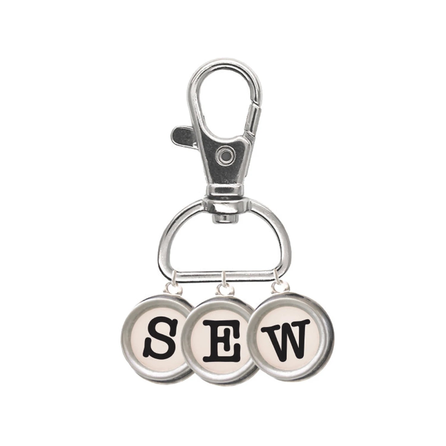 Lori Holt Enamel Happy Charm "sew" Typewriter Keys
