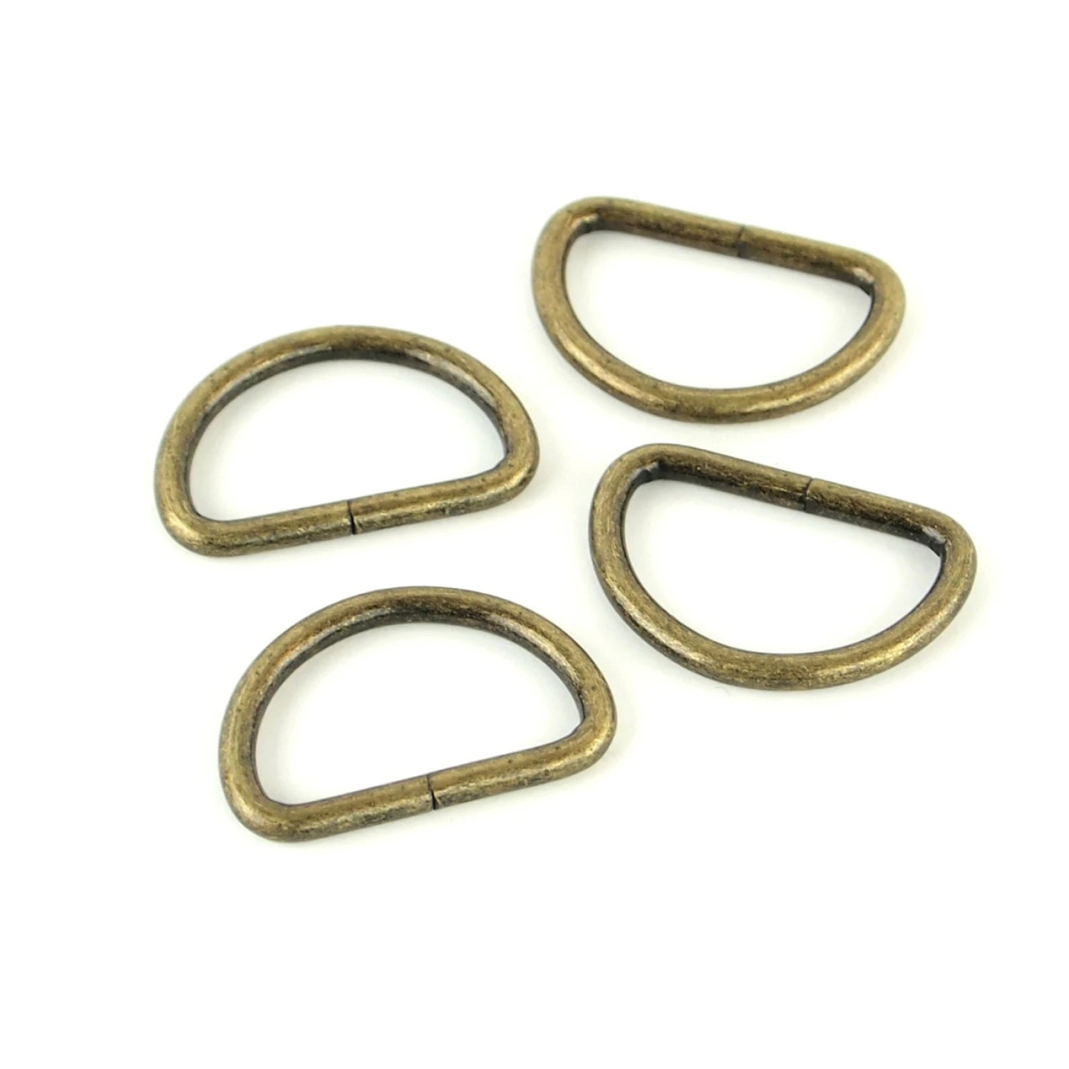 Four D-rings 1" Antique