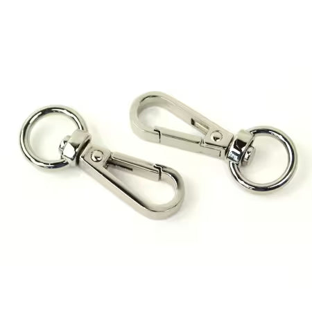Two Swivel Hooks 1/2" Nickel