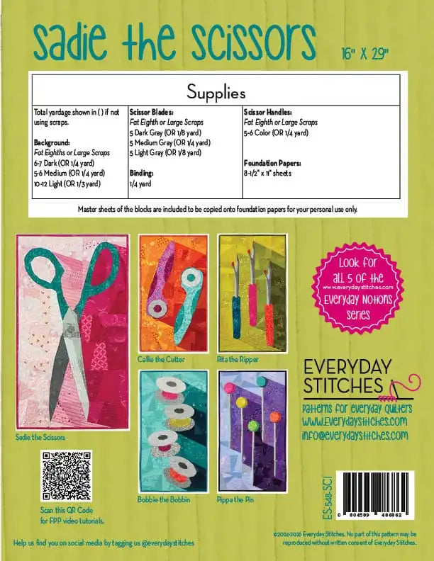 Sadie the Scissors Pattern