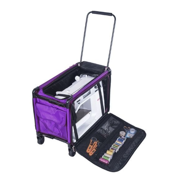 Tutto Sewing Machine Case on Wheels- Purple