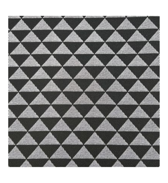 Simply Classic Faux Leather – Geometric Triangles Black/White 18" x 54"