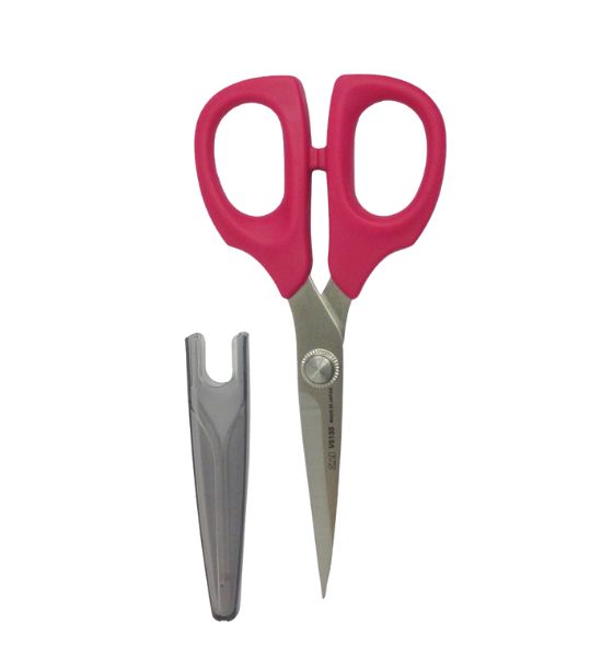 Kai 5 1/2-inch Embroidery Scissors Very Berry with Blade Cap