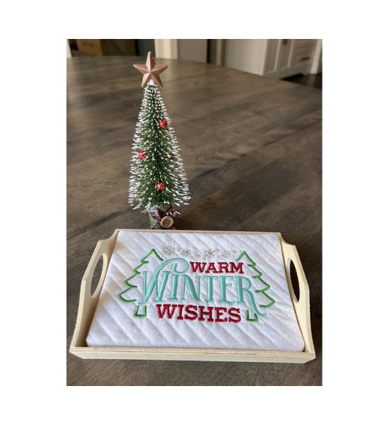 Winter Wishes Mug Rug USB Design