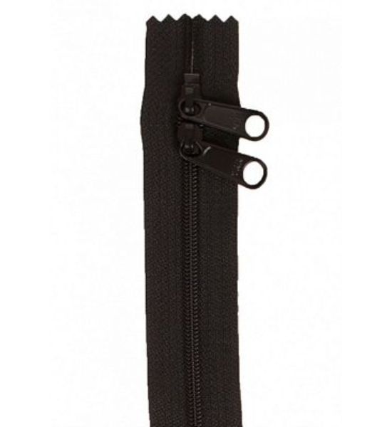 Handbag Zippers, 40 in Double Slide-Black by ByAnnie Zippers